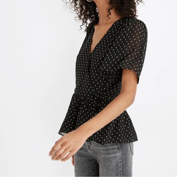 Madewell Flutter Sleeve Wrap Top - Picture 3 of 6